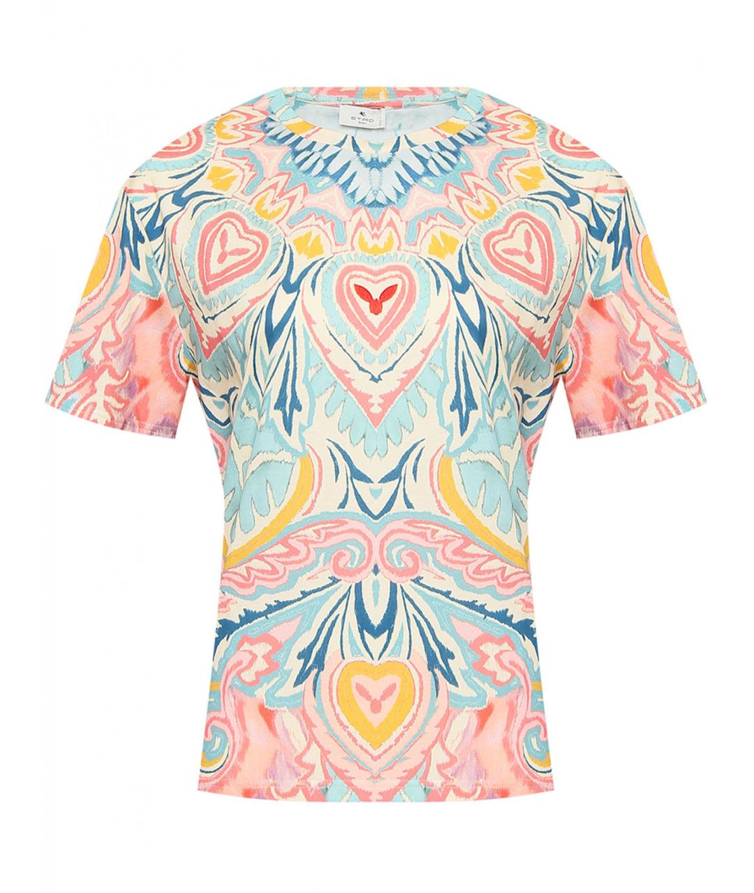 ETRO Розовая хлопковая футболка, фото 1