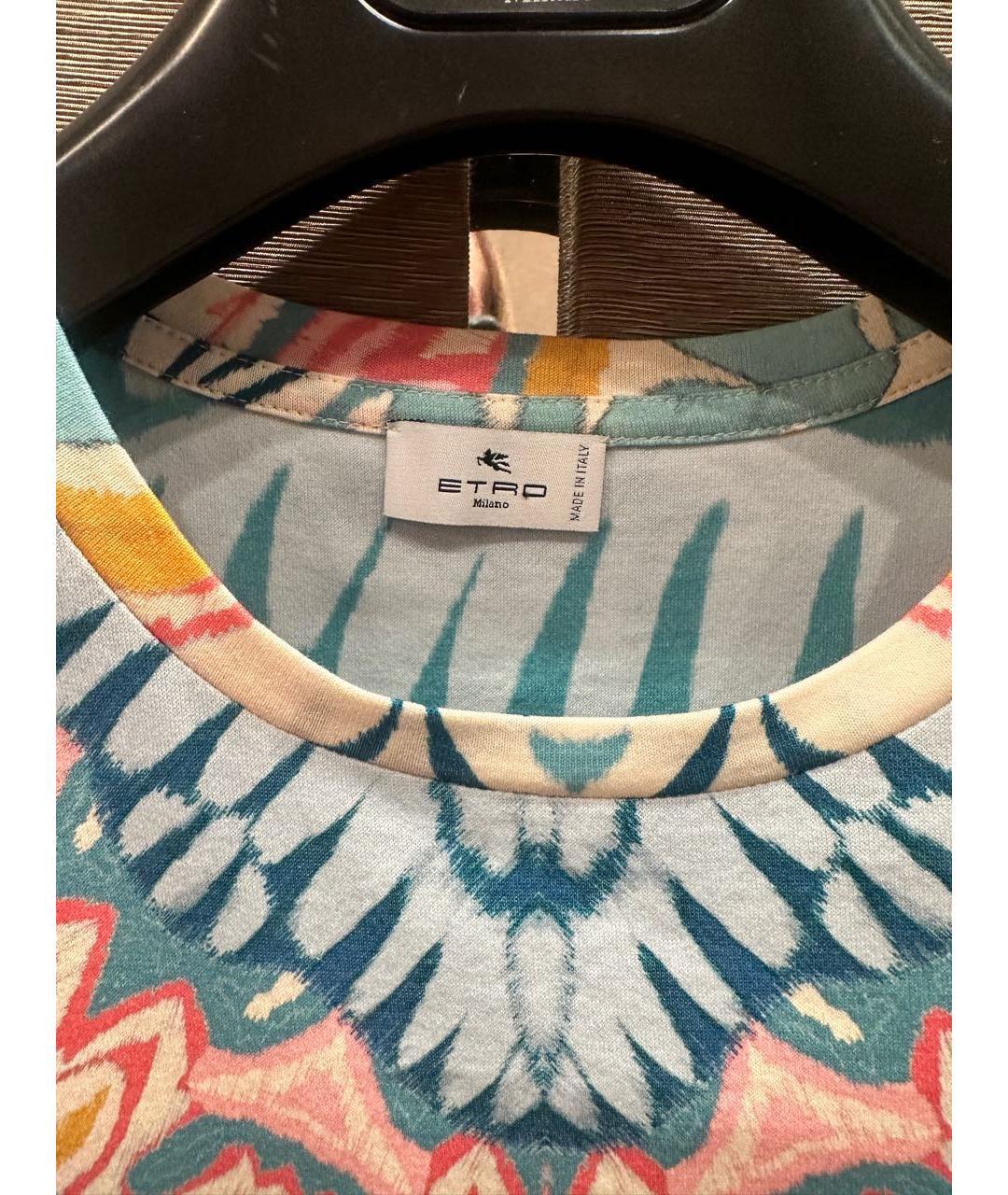 ETRO Розовая хлопковая футболка, фото 4