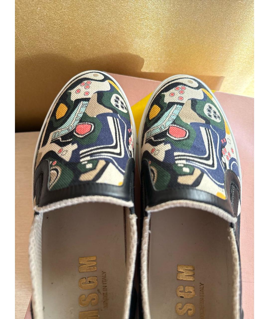 MSGM Мульти кожаные слипоны, фото 3