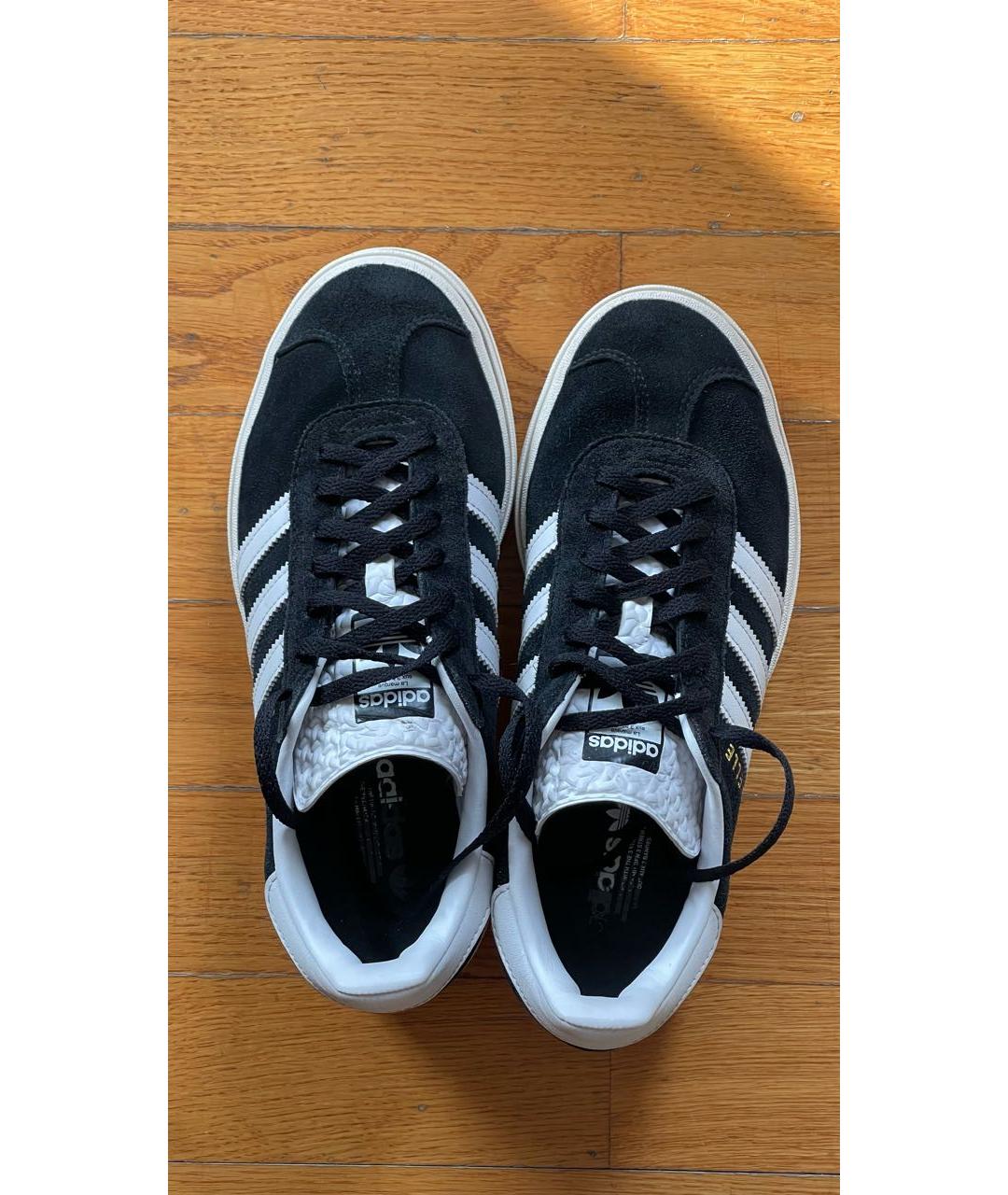 ADIDAS Темно-синие замшевые кроссовки, фото 3