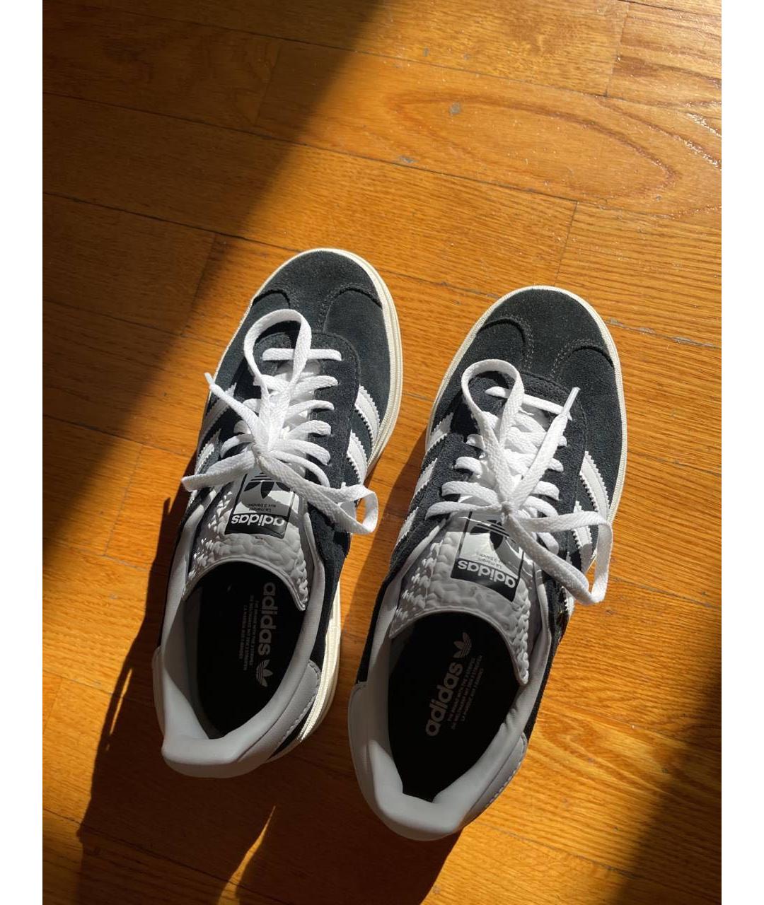 ADIDAS Темно-синие замшевые кроссовки, фото 5