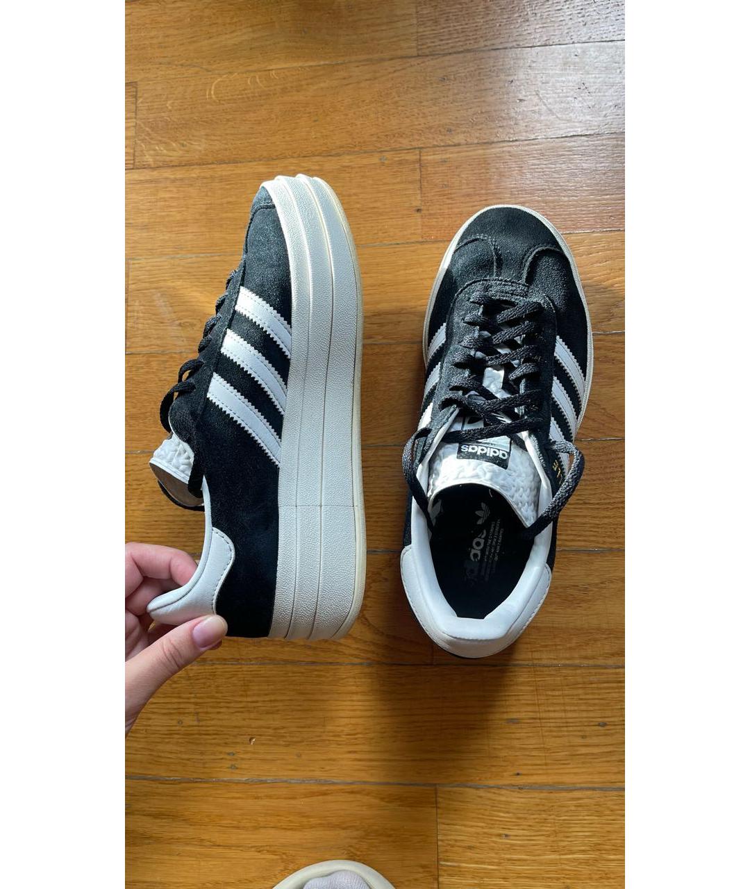ADIDAS Темно-синие замшевые кроссовки, фото 7
