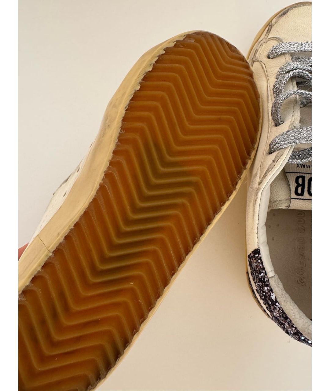 GOLDEN GOOSE DELUXE BRAND Бежевые кожаные кеды, фото 6