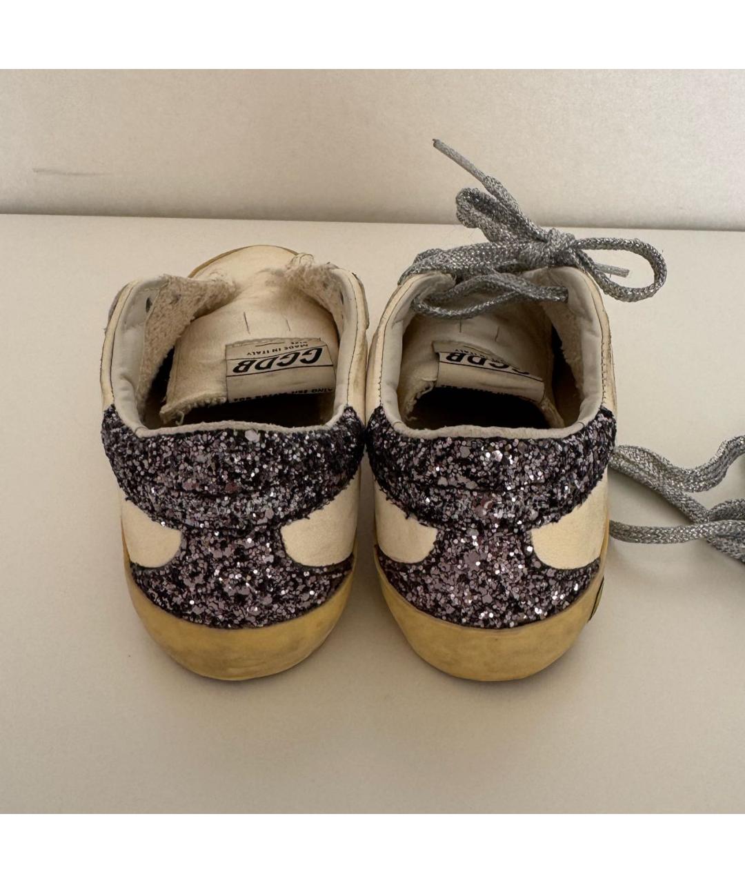 GOLDEN GOOSE DELUXE BRAND Бежевые кожаные кеды, фото 4