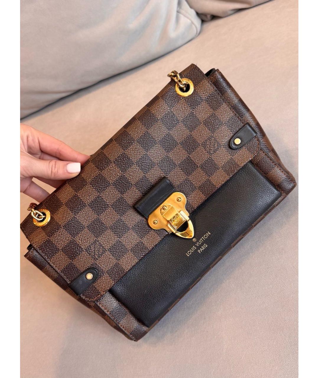 LOUIS VUITTON Коричневая сумка через плечо из искусственной кожи, фото 9