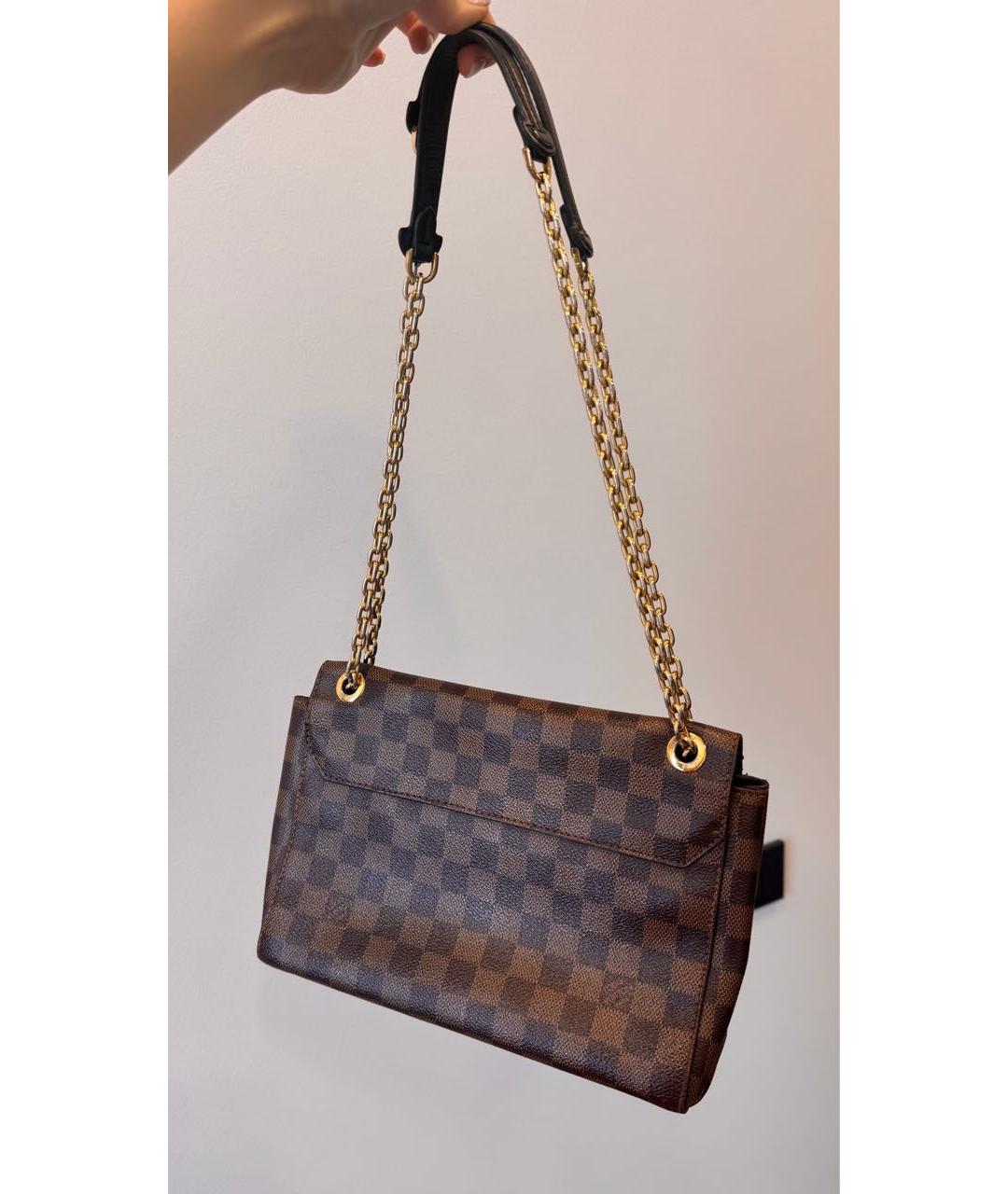 LOUIS VUITTON Коричневая сумка через плечо из искусственной кожи, фото 8