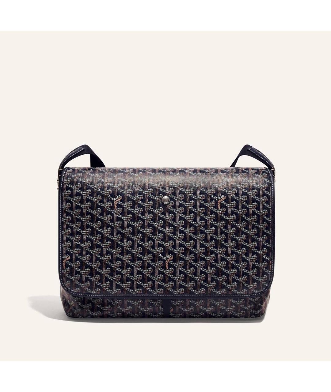GOYARD Темно-синяя кожаная сумка тоут, фото 4