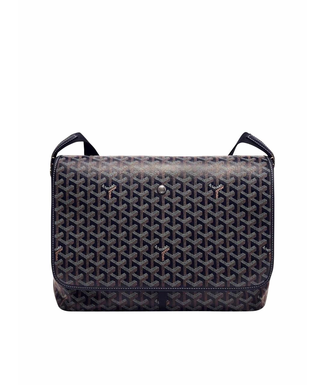 GOYARD Темно-синяя кожаная сумка тоут, фото 1