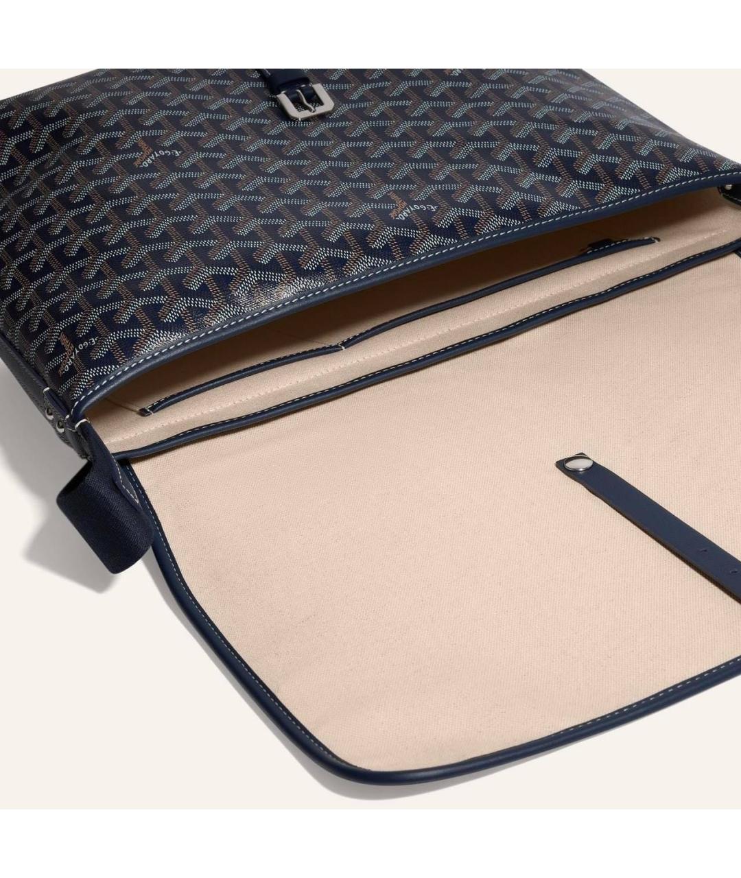 GOYARD Темно-синяя кожаная сумка тоут, фото 3