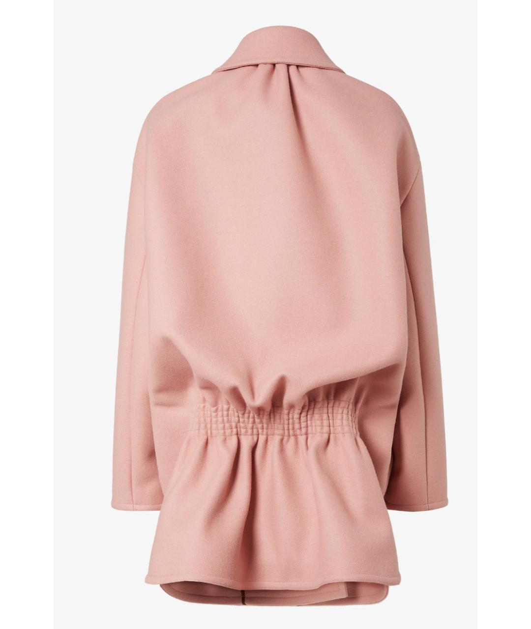 FENDI Розовое шерстяное пальто, фото 3