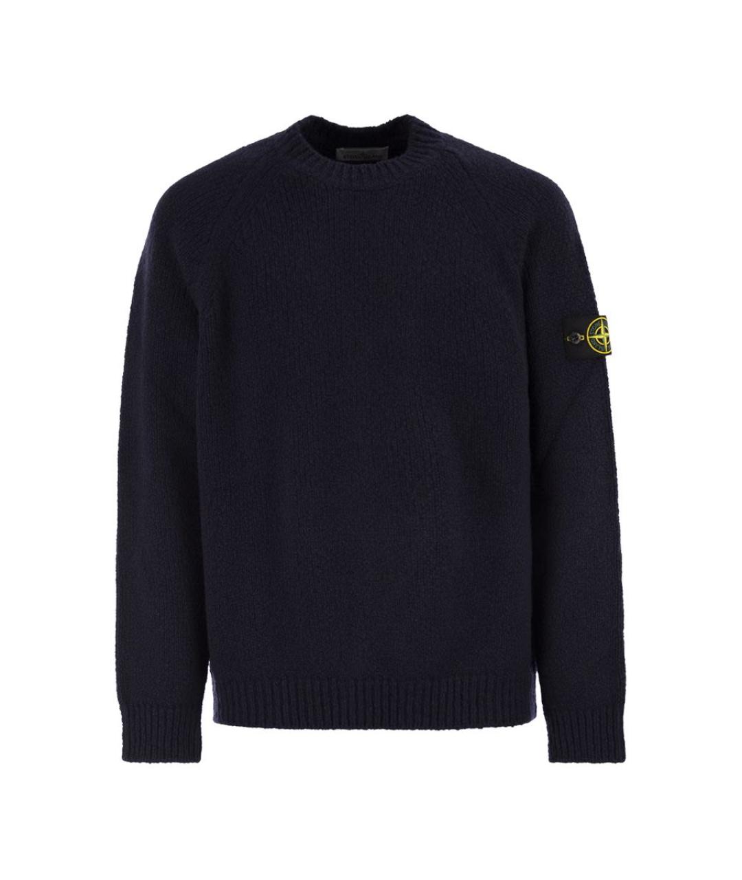 STONE ISLAND Темно-синий шерстяной джемпер / свитер, фото 1