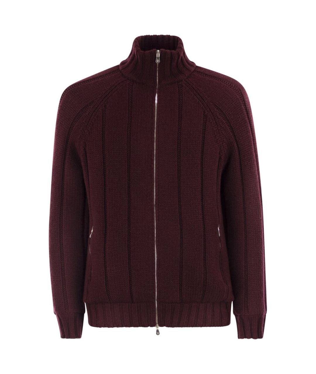 BRUNELLO CUCINELLI Бордовая кашемировая куртка, фото 1