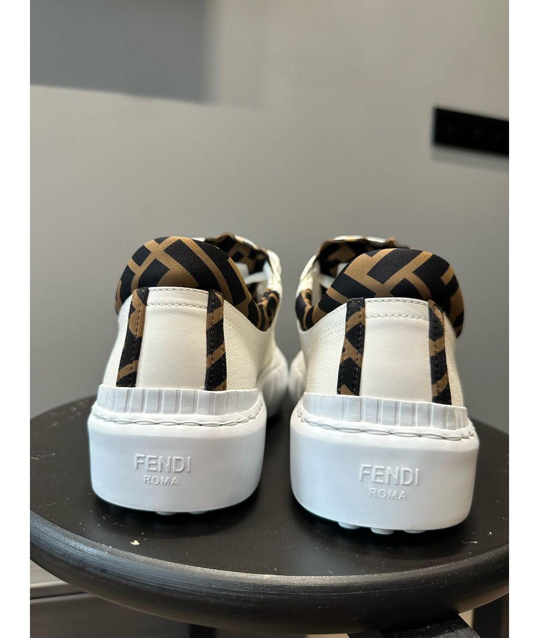 FENDI Белые кеды, фото 3
