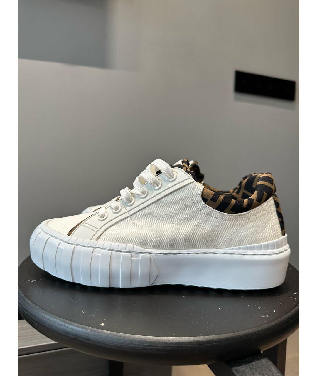 FENDI Белые кеды, фото 2