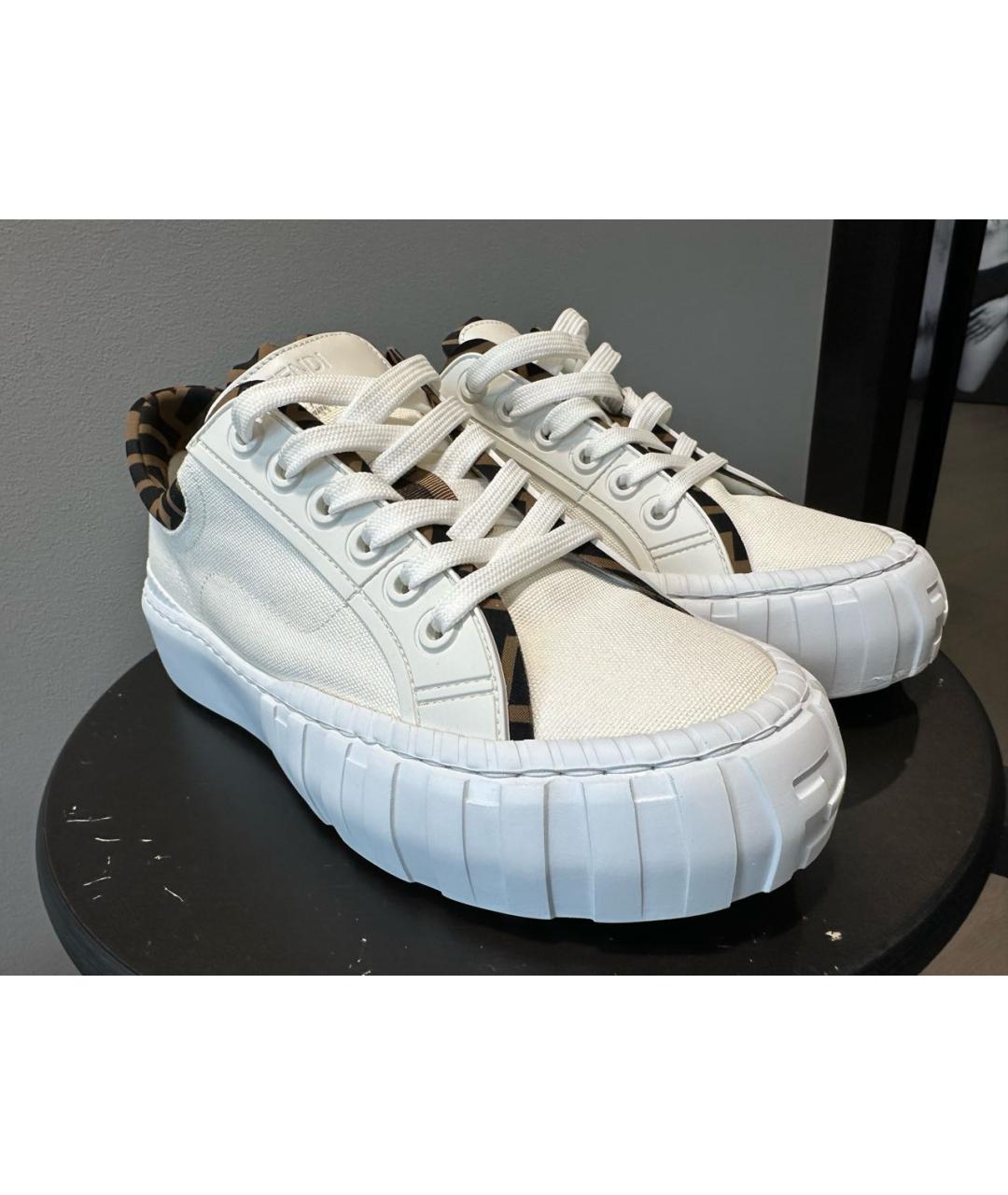FENDI Белые кеды, фото 6