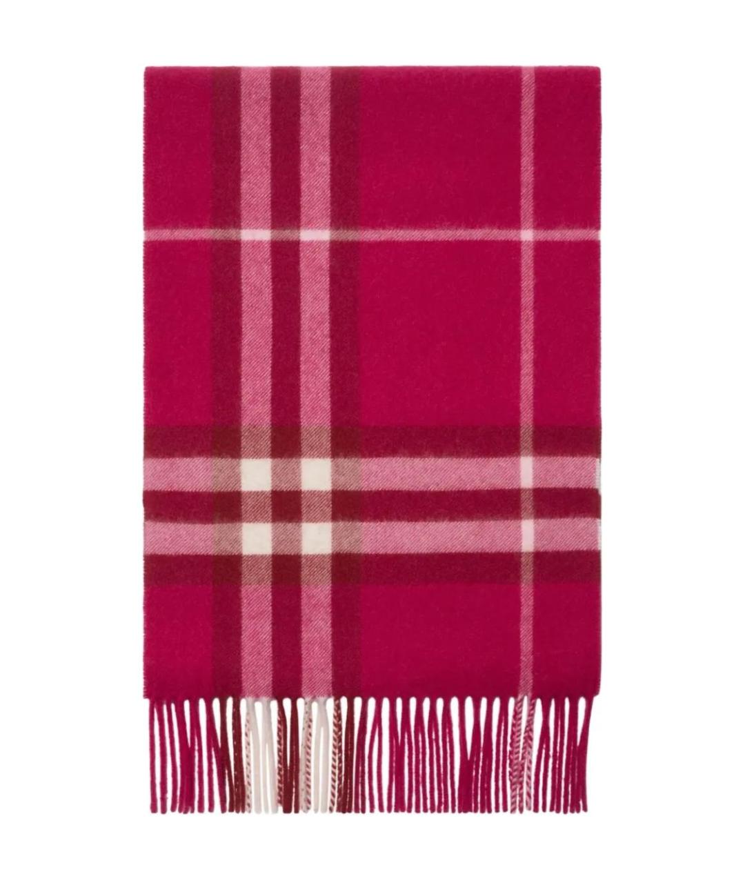 BURBERRY Красный кашемировый шарф, фото 2