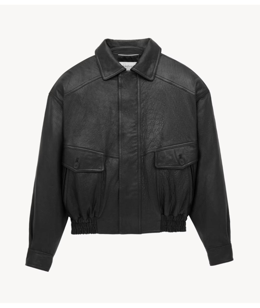 SAINT LAURENT Черная кожаная куртка, фото 8