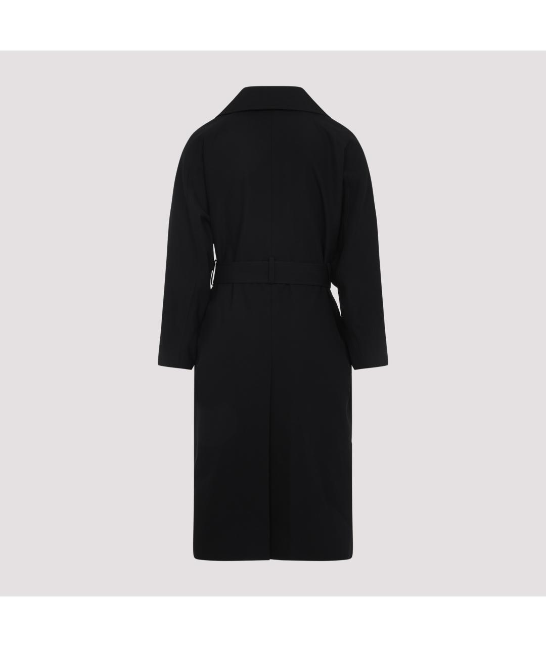 SAINT LAURENT Черное шерстяное пальто, фото 3