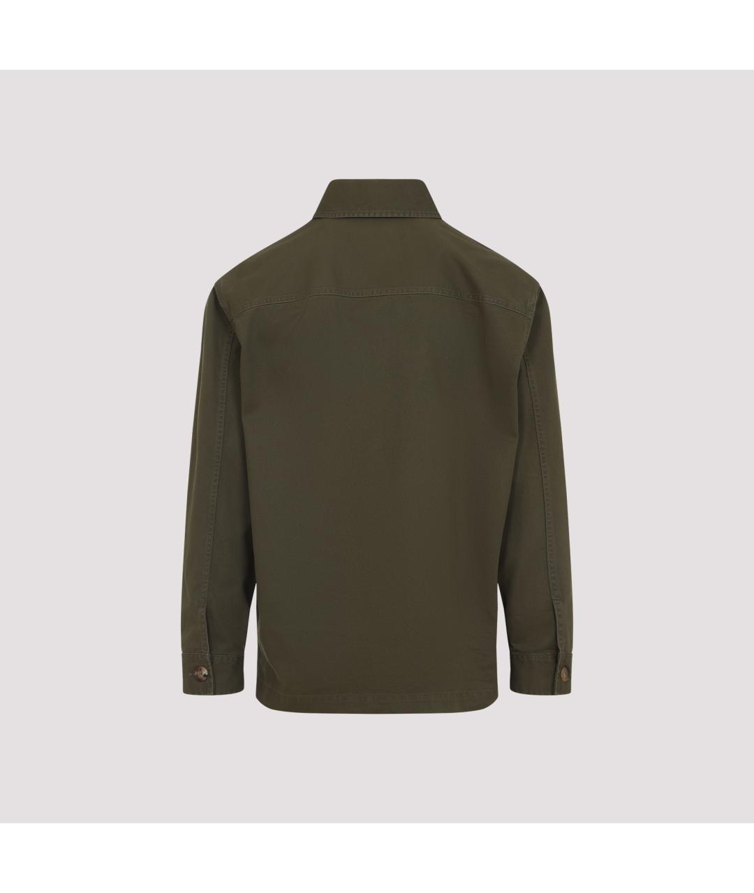 SAINT LAURENT Хаки хлопковая куртка, фото 3