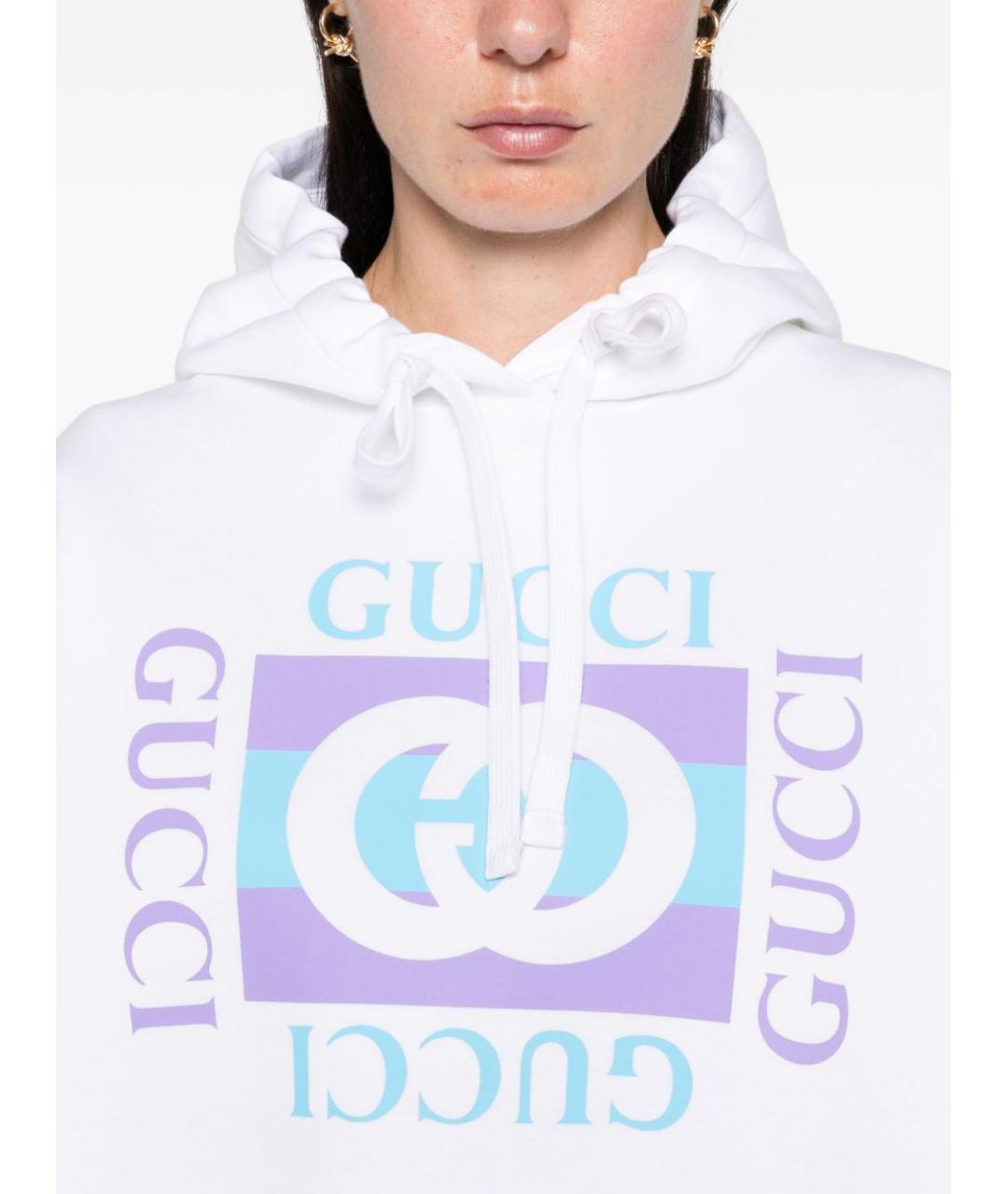 GUCCI Белый хлопковый джемпер / свитер, фото 4