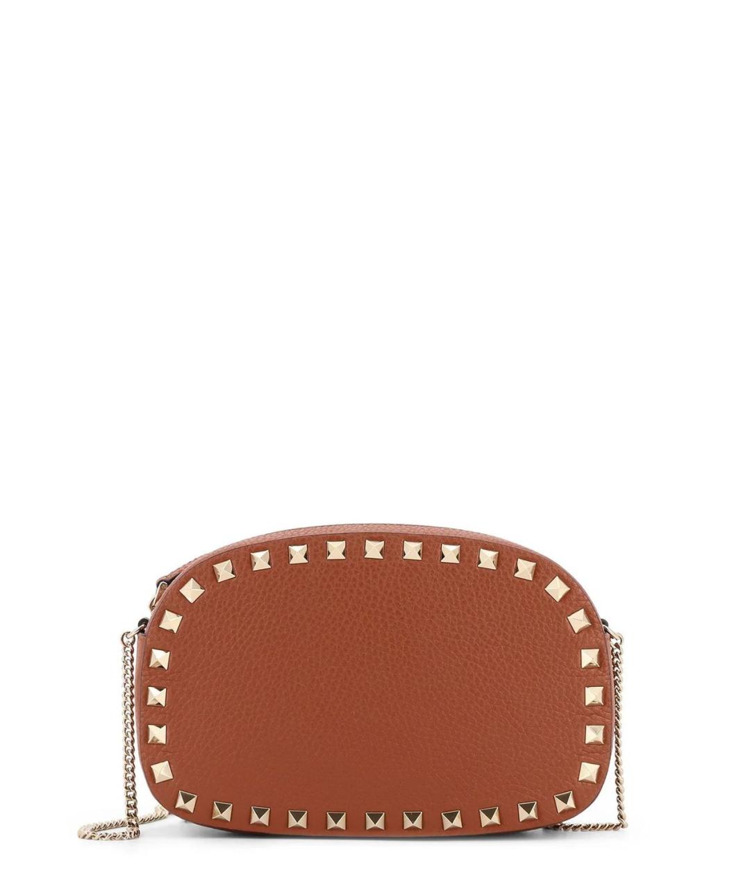 VALENTINO Коричневая кожаная сумка через плечо, фото 1