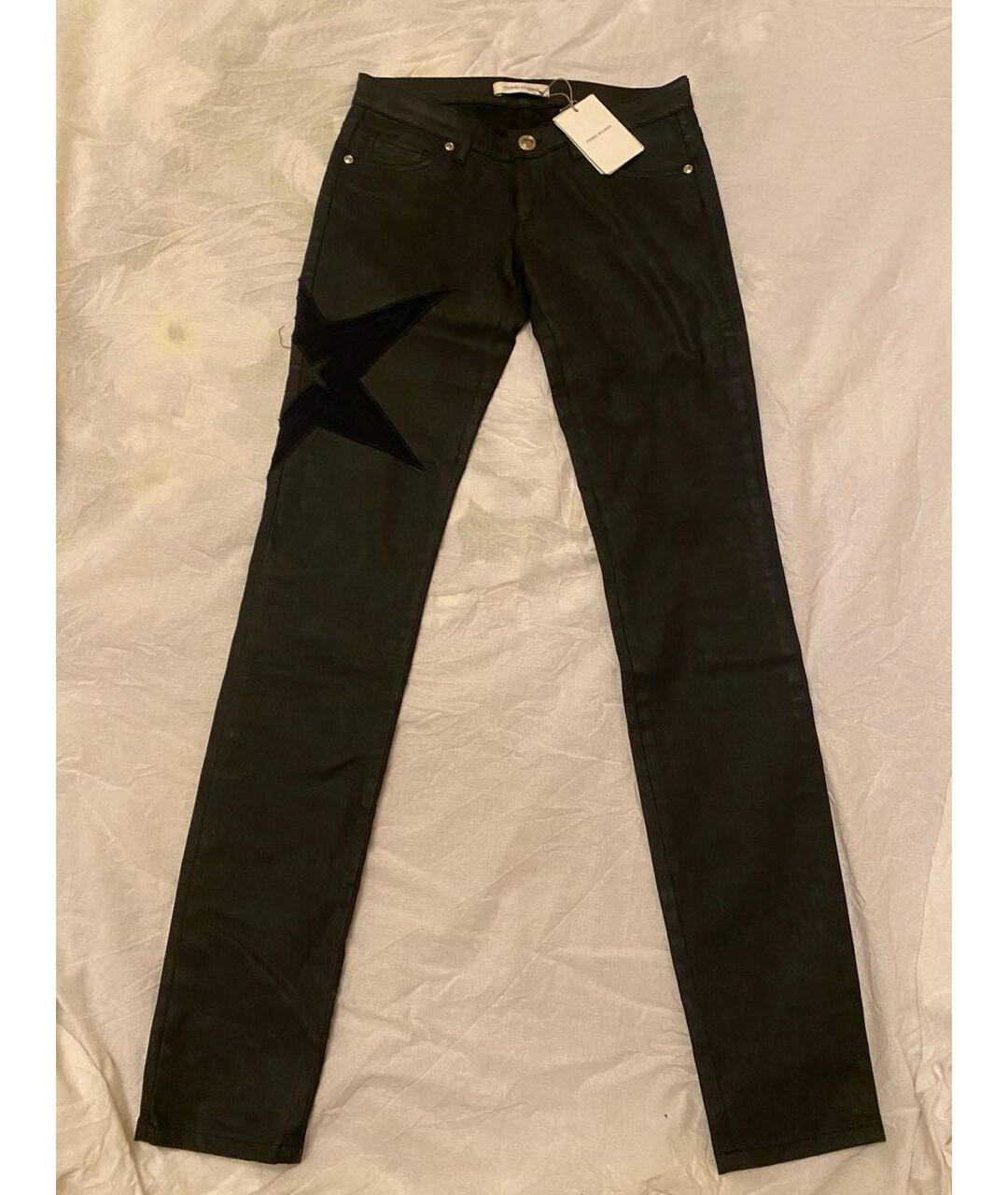 PIERRE BALMAIN Черные хлопко-эластановые прямые джинсы, фото 5