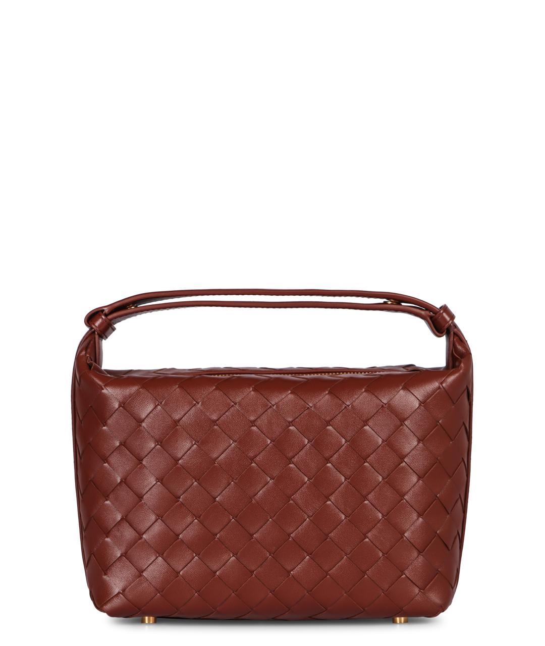 BOTTEGA VENETA Коричневая кожаная сумка с короткими ручками, фото 1