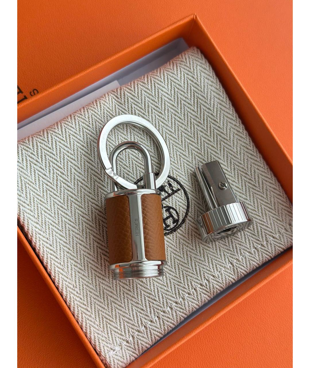 HERMES Коричневый брелок, фото 3