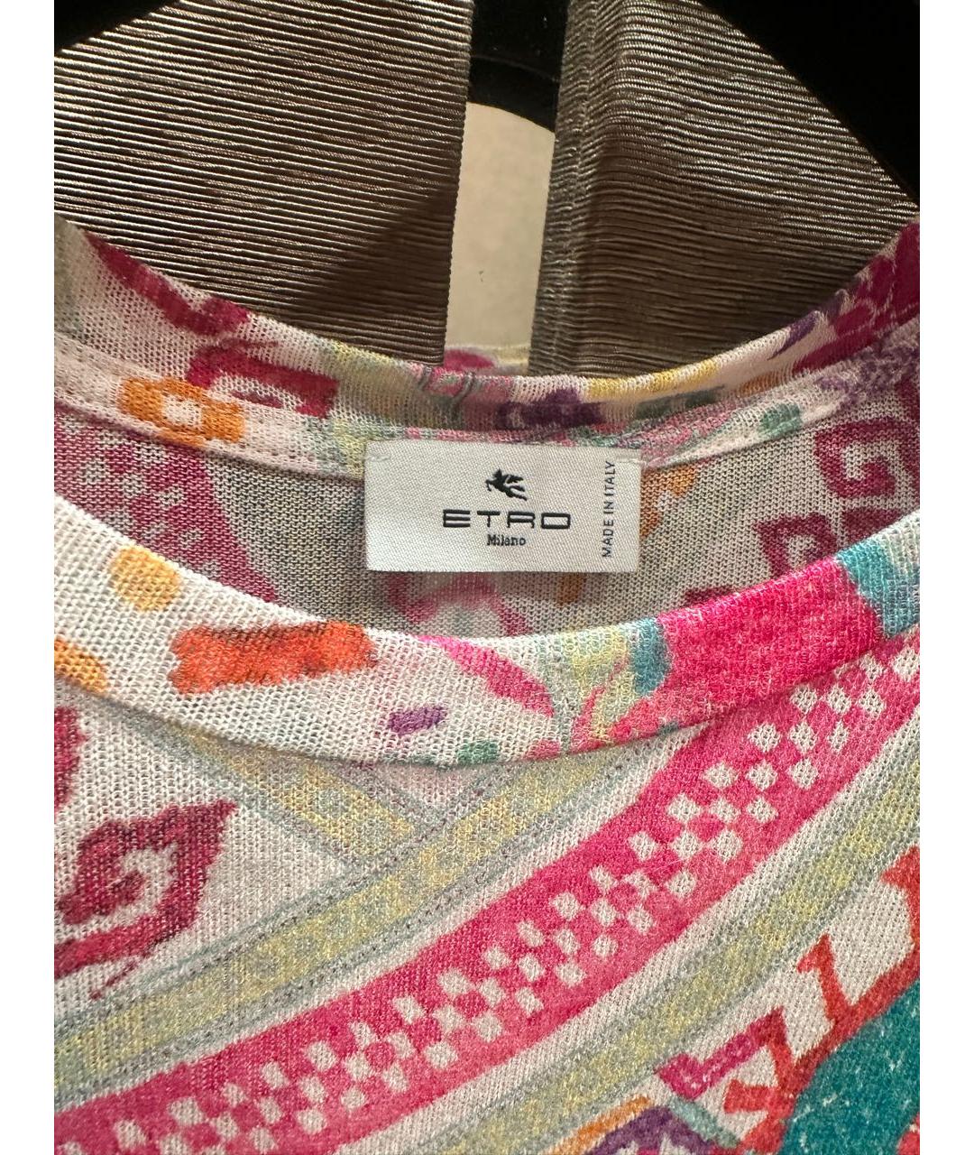 ETRO Розовая вискозная футболка, фото 3