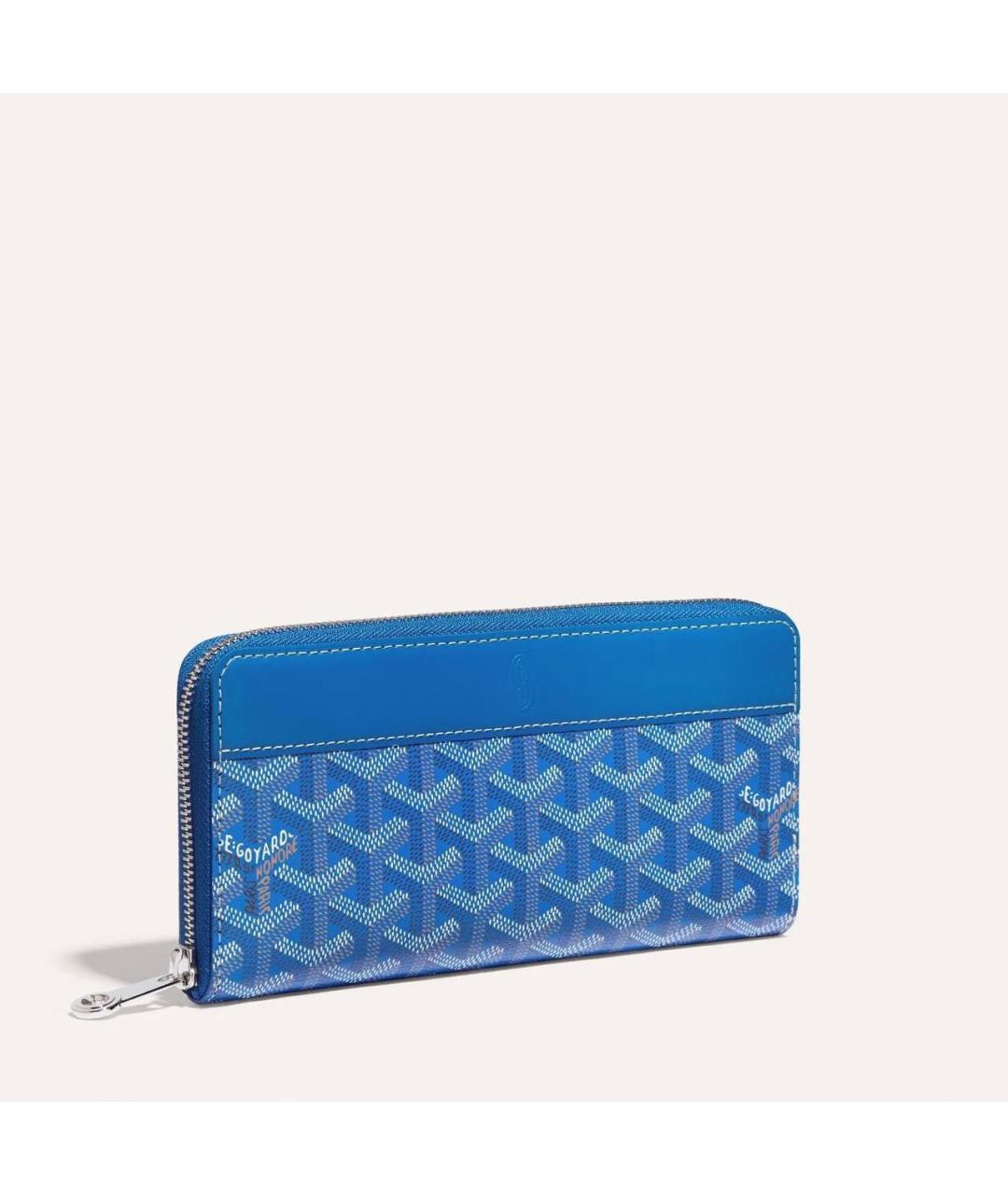 GOYARD Синий кожаный кошелек, фото 4