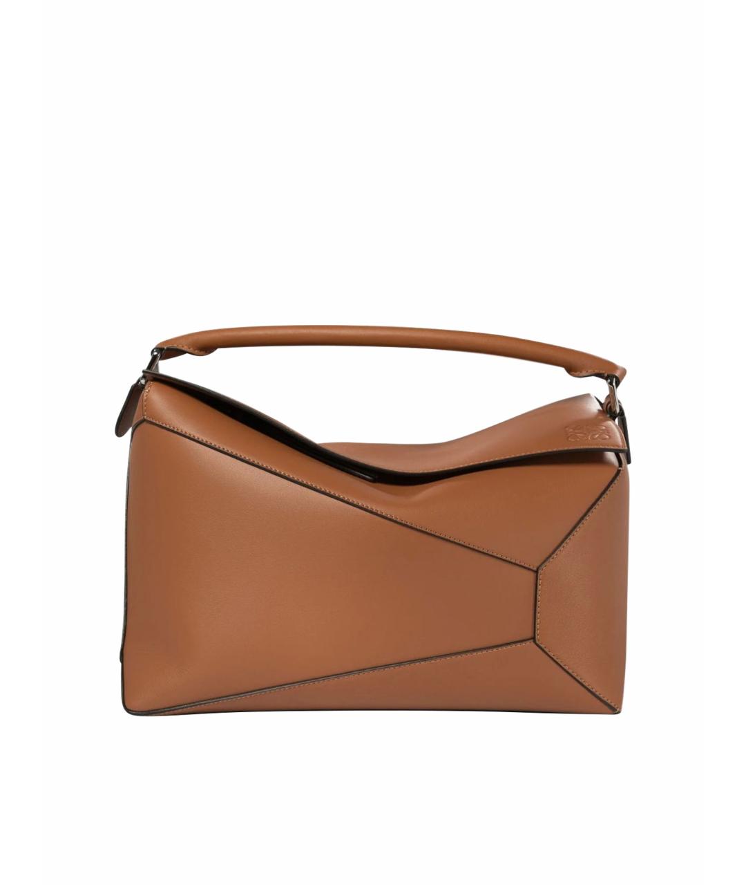 LOEWE Коричневая кожаная сумка через плечо, фото 1