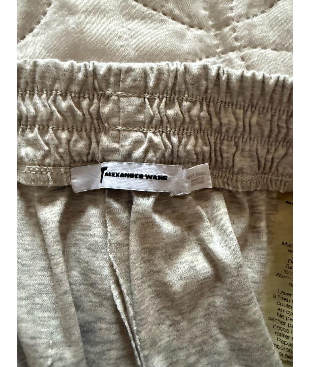 T BY ALEXANDER WANG Серые хлопковые шорты, фото 3