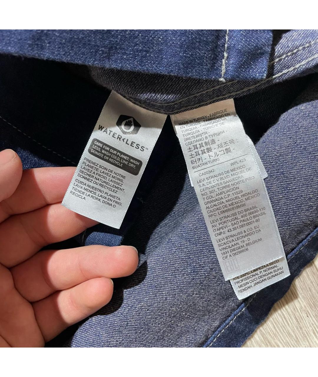LEVI'S Темно-синяя хлопковая куртка, фото 6