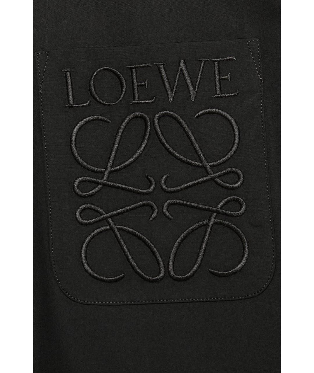 LOEWE Черная хлопковая кэжуал рубашка, фото 4