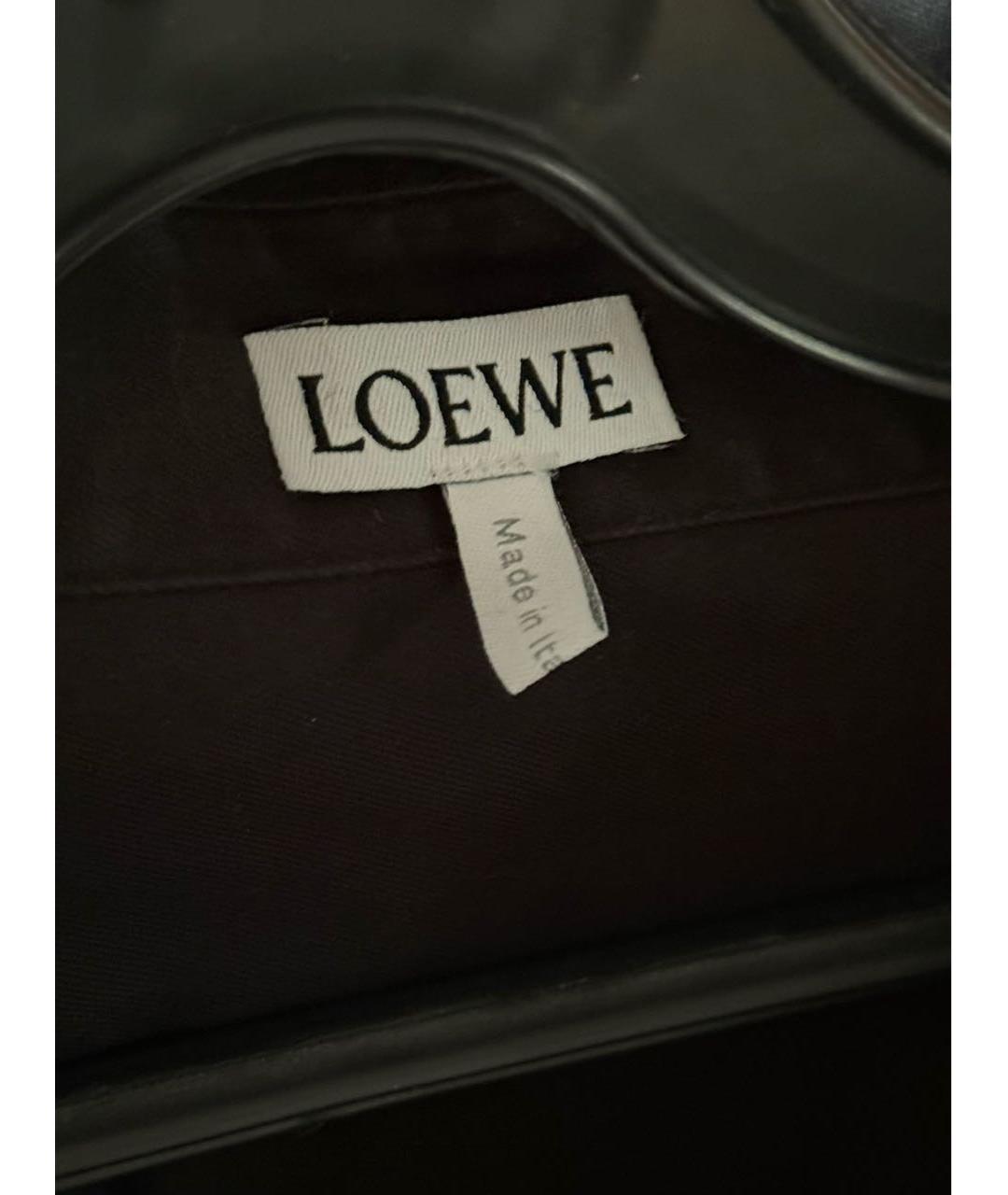 LOEWE Черная хлопковая кэжуал рубашка, фото 2