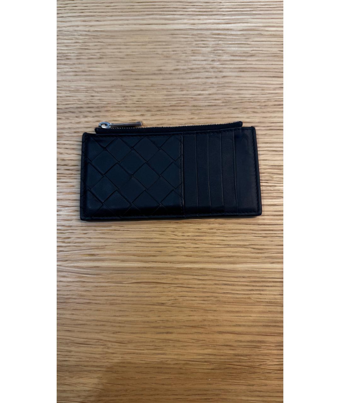 BOTTEGA VENETA Черный кожаный кошелек, фото 6