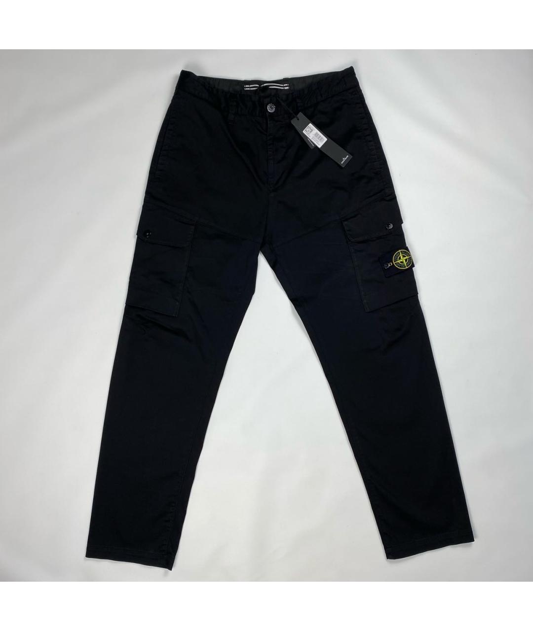 STONE ISLAND Черные повседневные брюки, фото 6