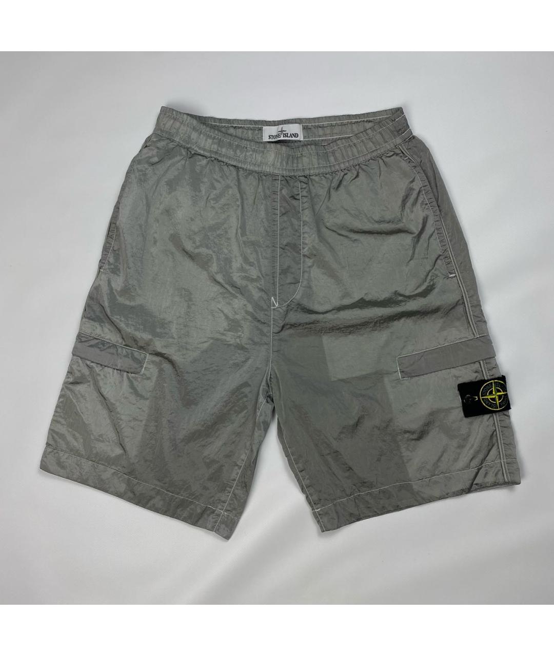 STONE ISLAND Серебряные шорты, фото 6