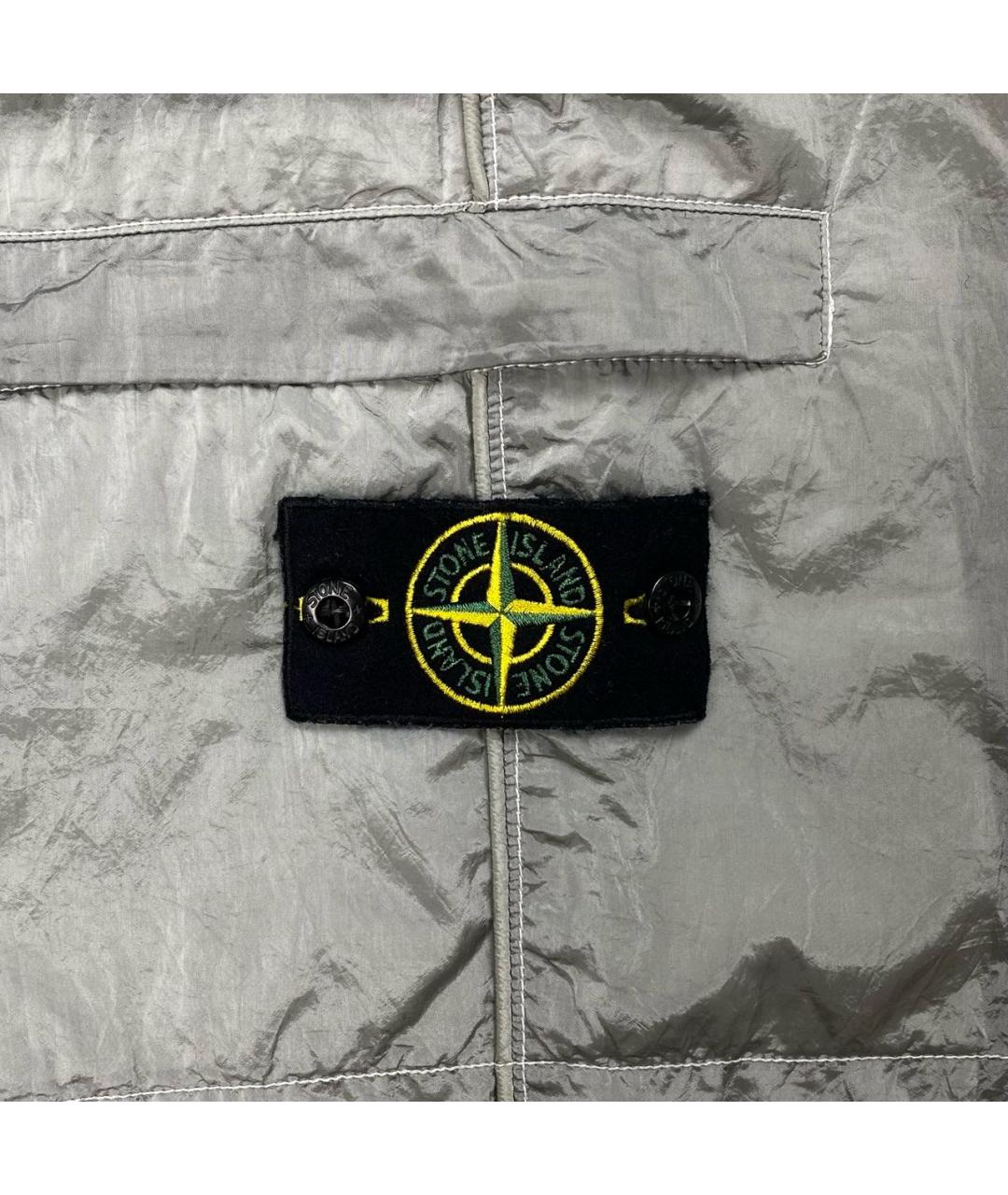 STONE ISLAND Серебряные шорты, фото 4