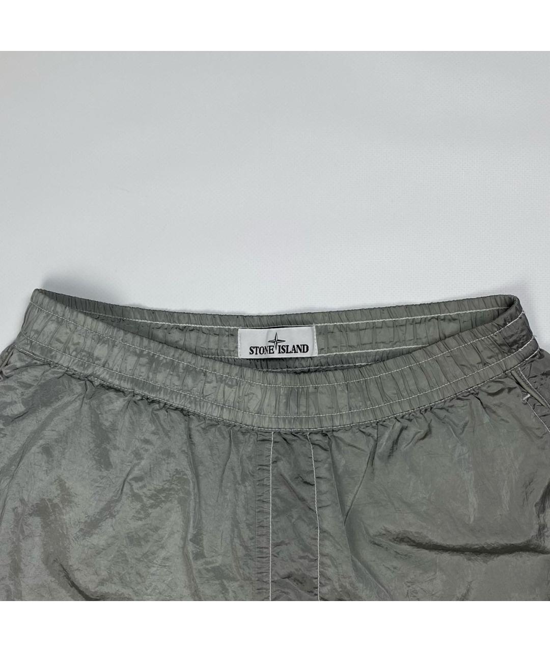 STONE ISLAND Серебряные шорты, фото 3