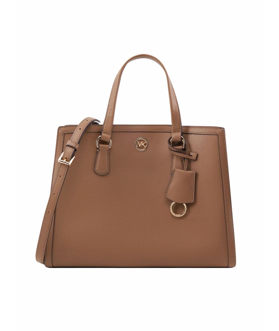 MICHAEL KORS Бежевая кожаная сумка тоут, фото 4