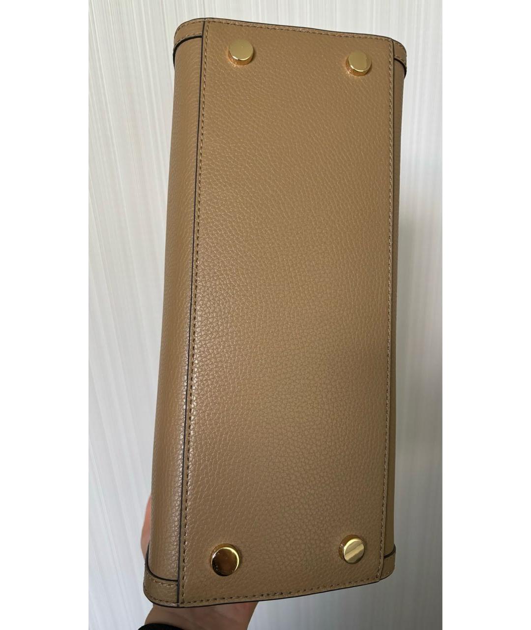 MICHAEL KORS Бежевая кожаная сумка тоут, фото 7
