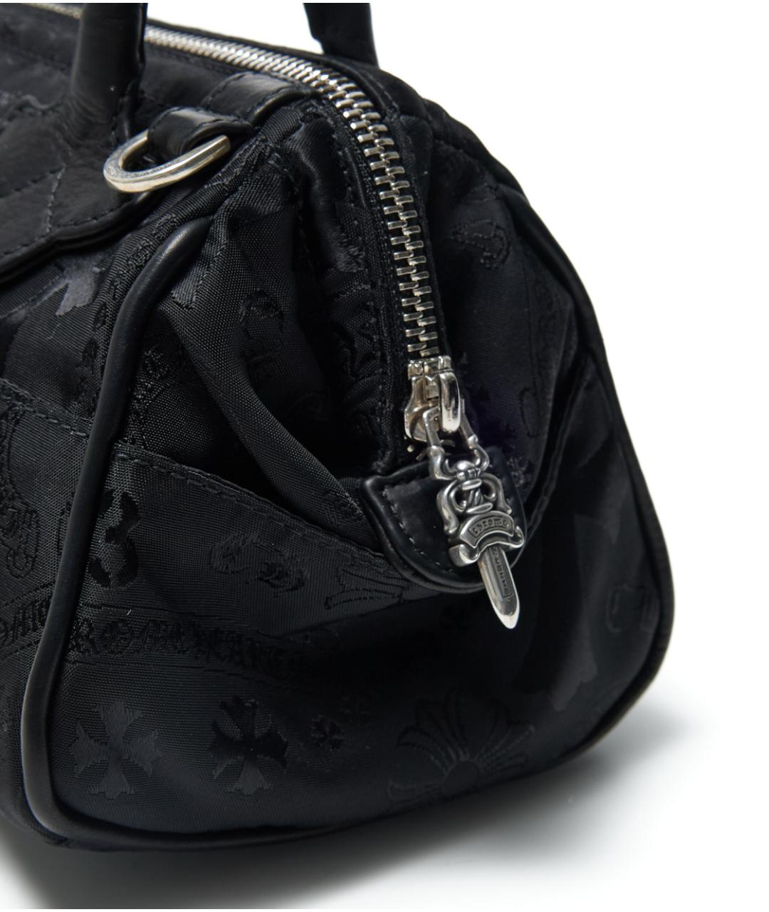 CHROME HEARTS Черная кожаная сумка с короткими ручками, фото 4