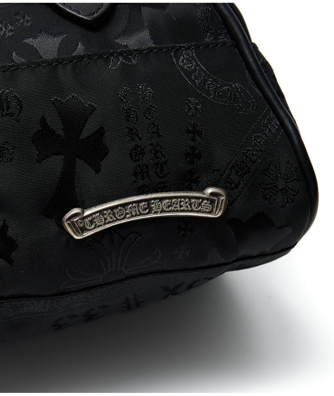 CHROME HEARTS Черная кожаная сумка с короткими ручками, фото 5