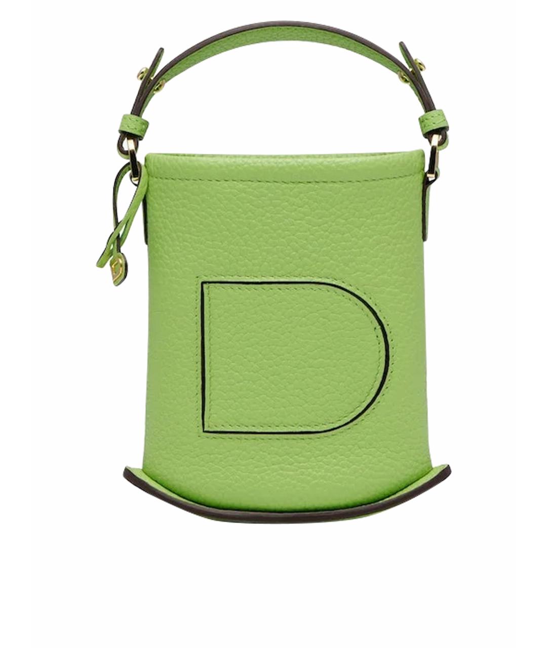 DELVAUX Зеленая кожаная сумка через плечо, фото 1