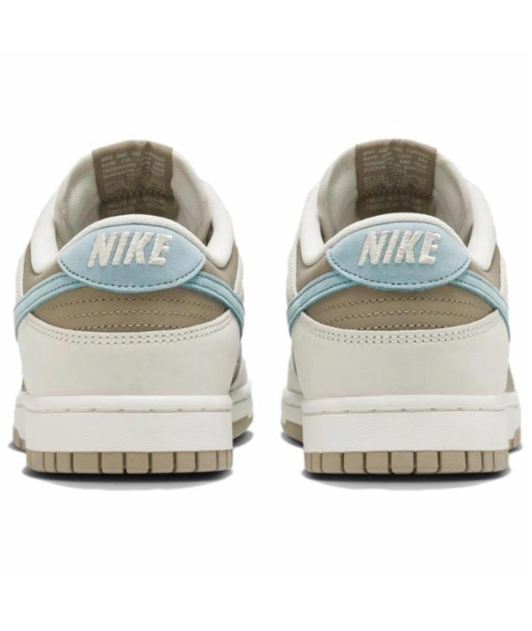 NIKE Бежевые кожаные низкие кроссовки / кеды, фото 4