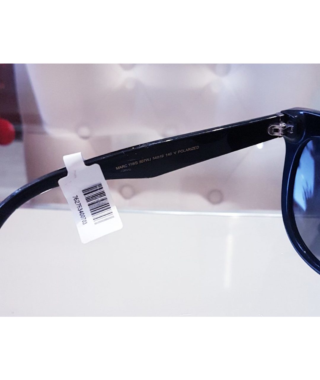 MARC JACOBS Черные пластиковые солнцезащитные очки, фото 4