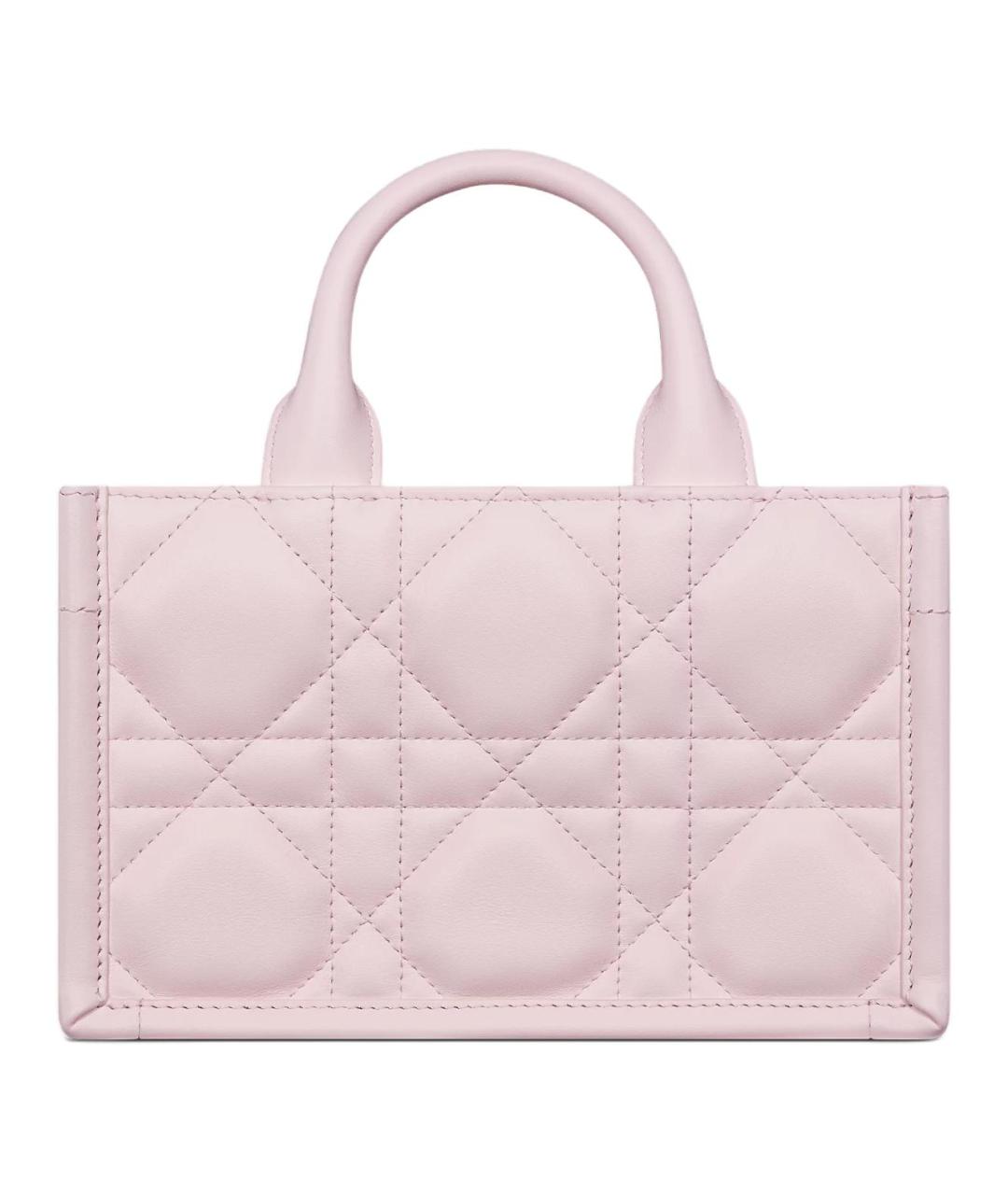 CHRISTIAN DIOR Розовая кожаная сумка с короткими ручками, фото 3