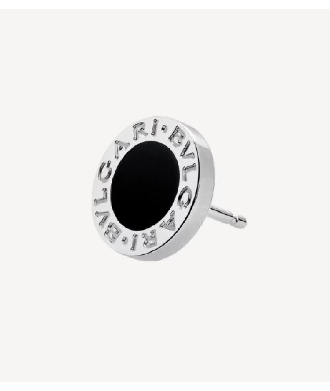 BVLGARI Черные серьги из белого золота, фото 2