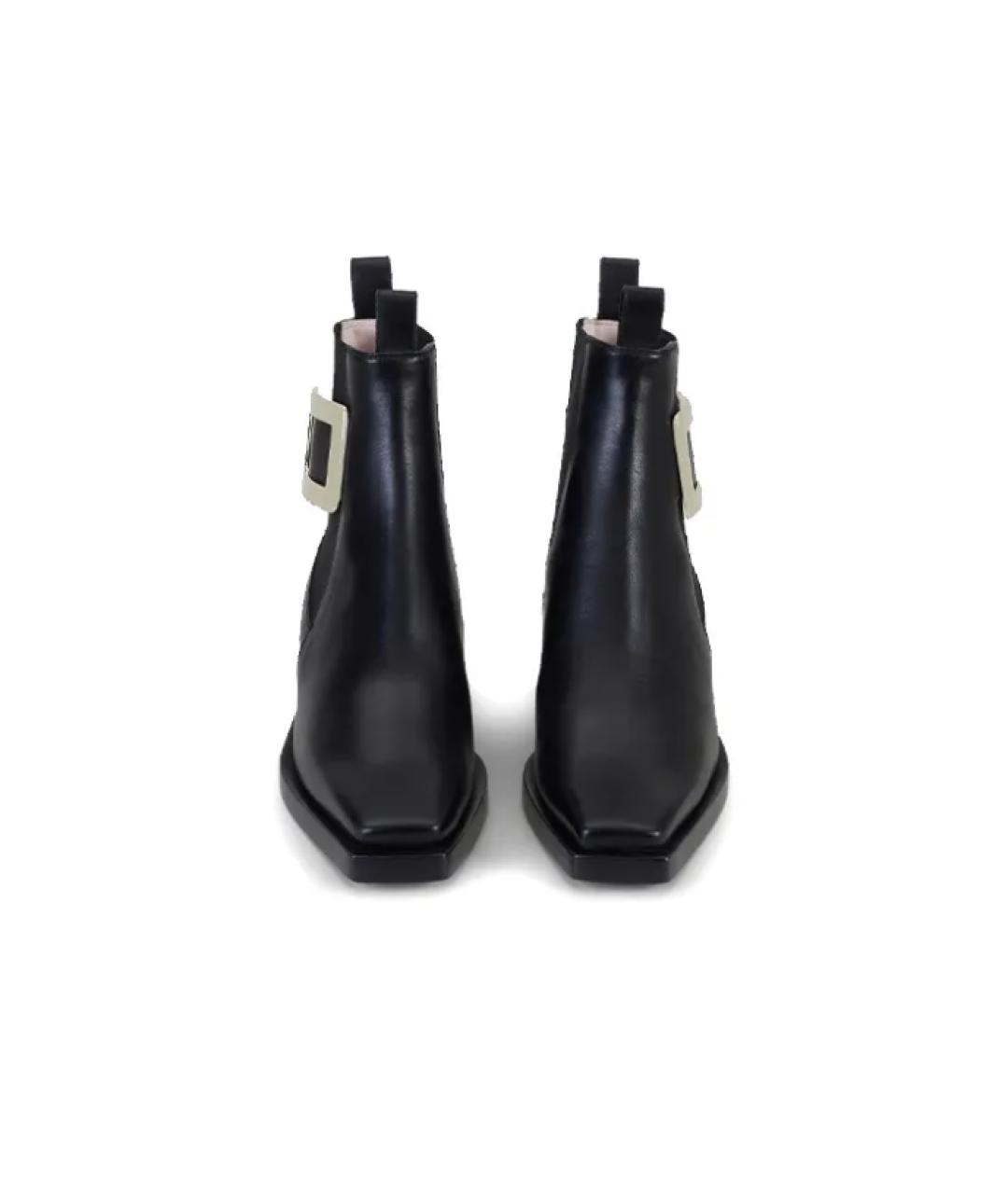 ROGER VIVIER Черные кожаные ботильоны, фото 2